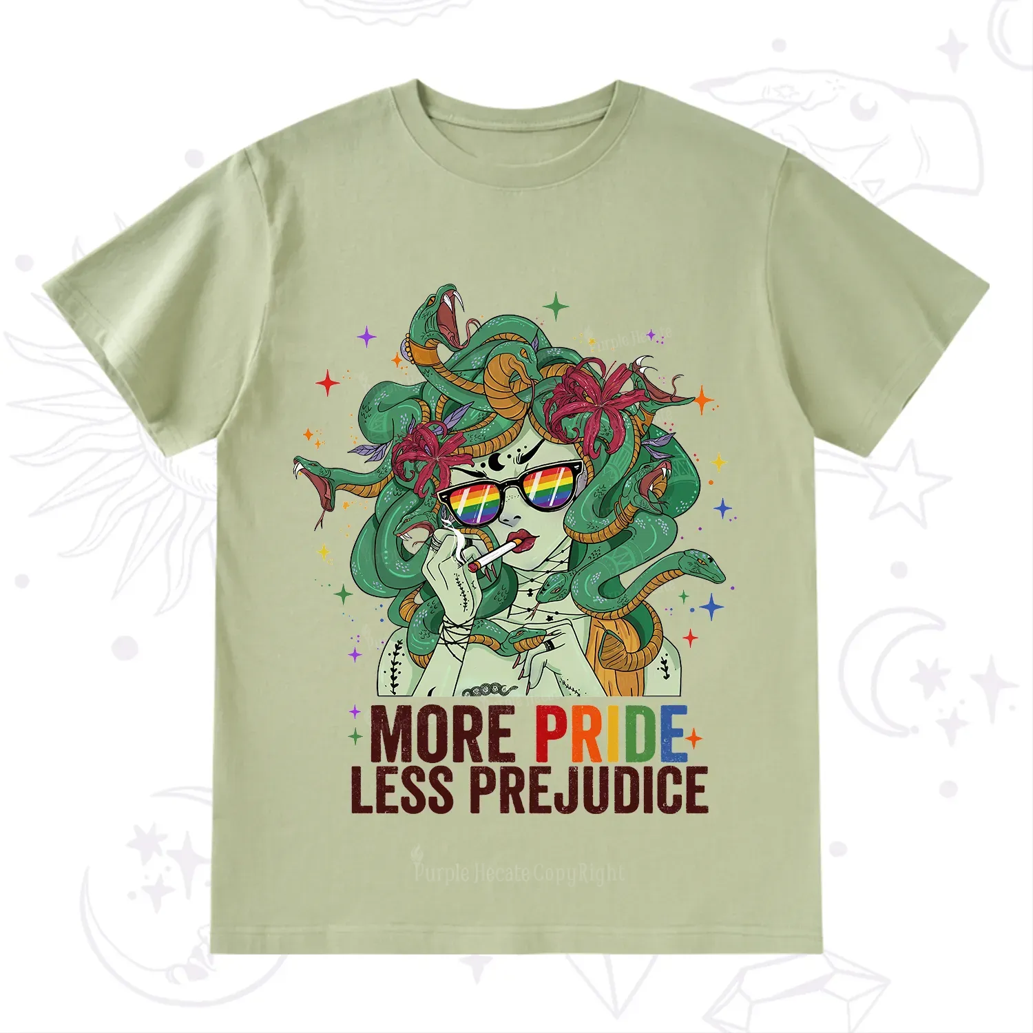 Purplehecate More Pride Less Prejudice Medusa T-Shirt