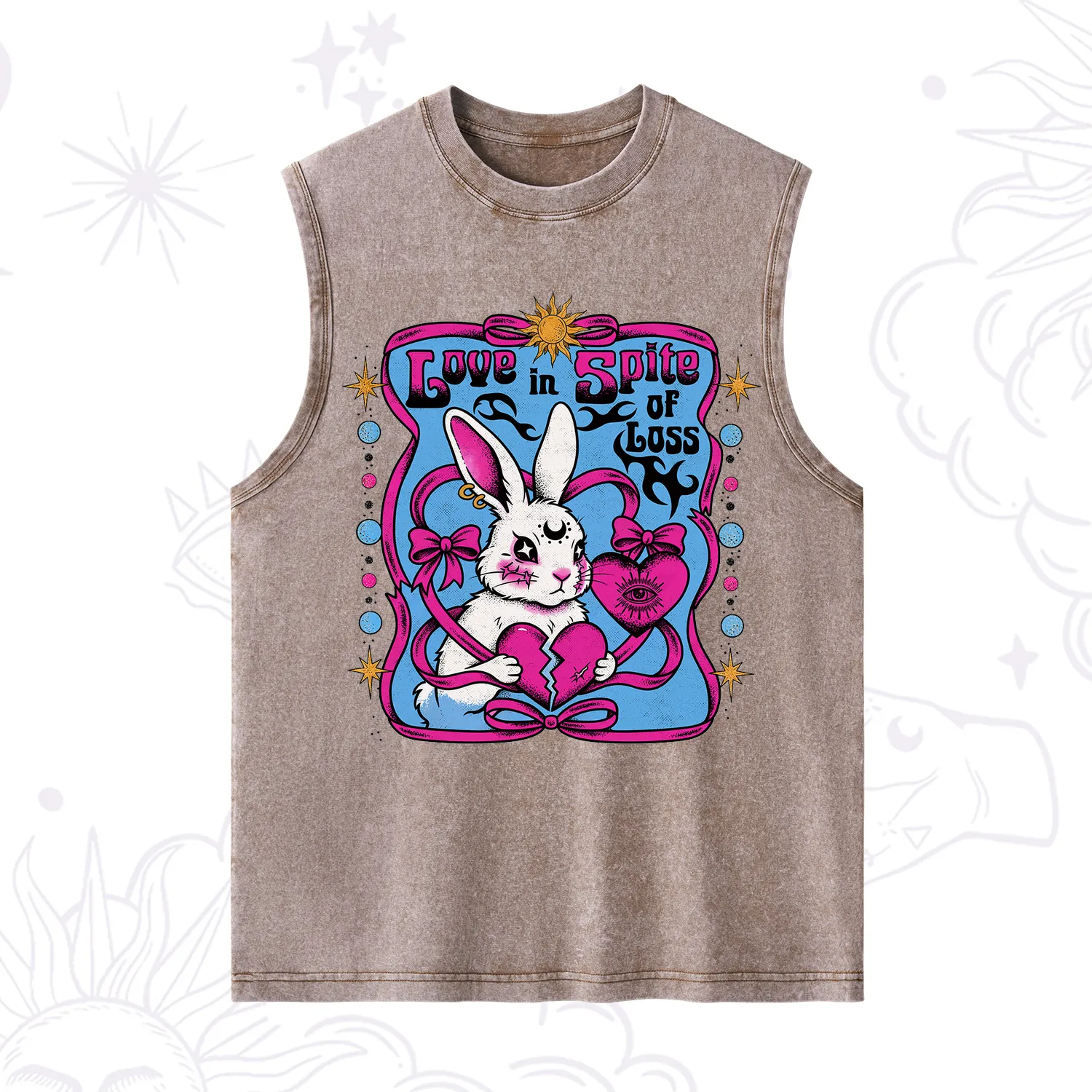 Purplehecate Love in Spite of Loss Bunny Washed Tank
