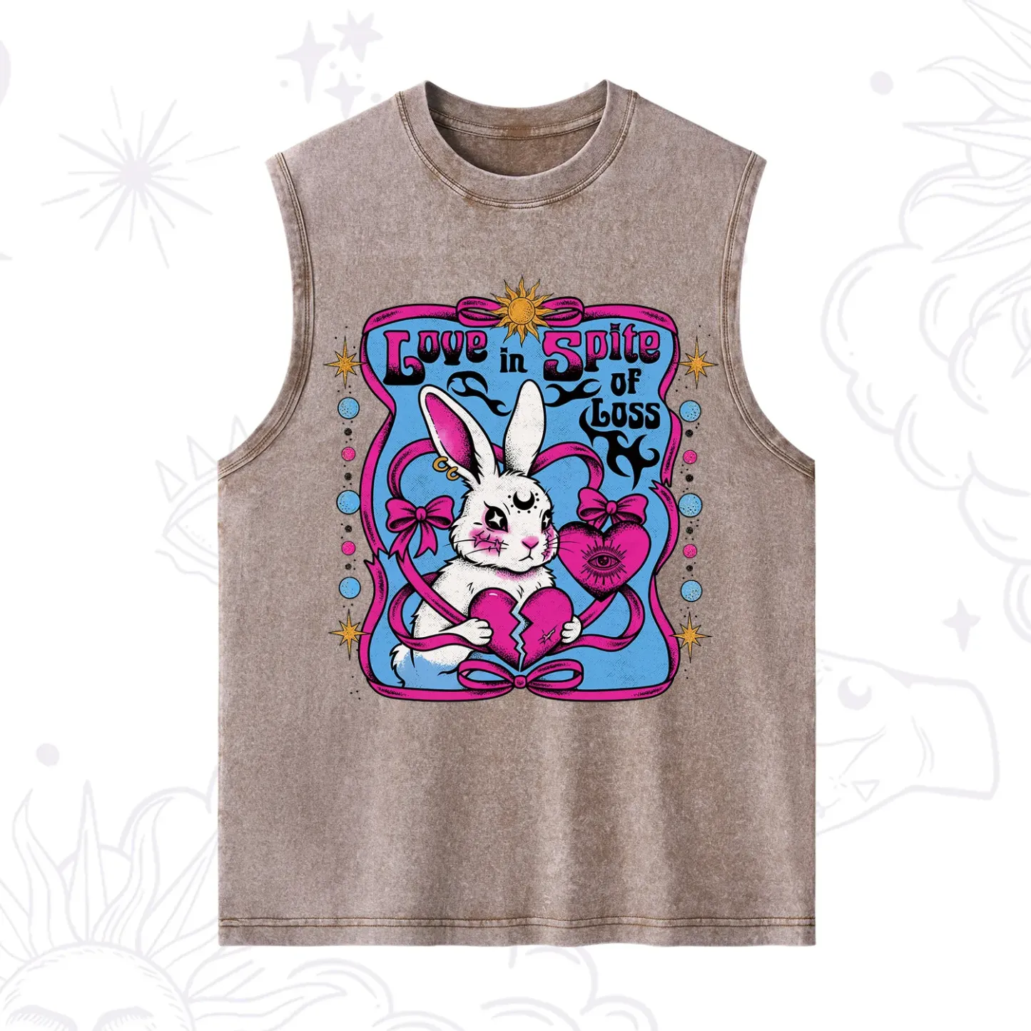 Purplehecate Love in Spite of Loss Bunny Washed Tank