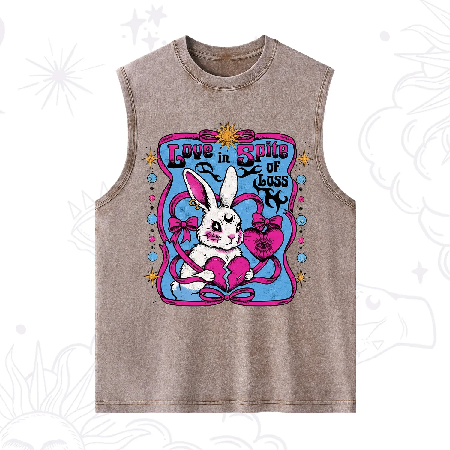 Purplehecate Love in Spite of Loss Bunny Washed Tank