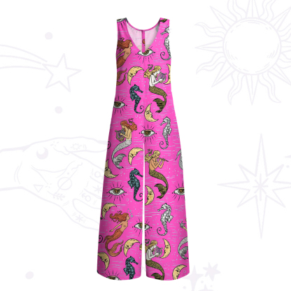 Purplehecate Mermaid Magic Wide Leg Jumpsuit