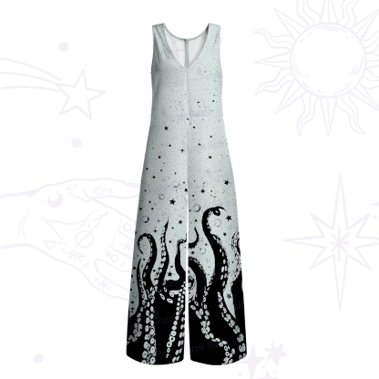 Purplehecate Tentacles of the Deep Wide Leg Jumpsuit
