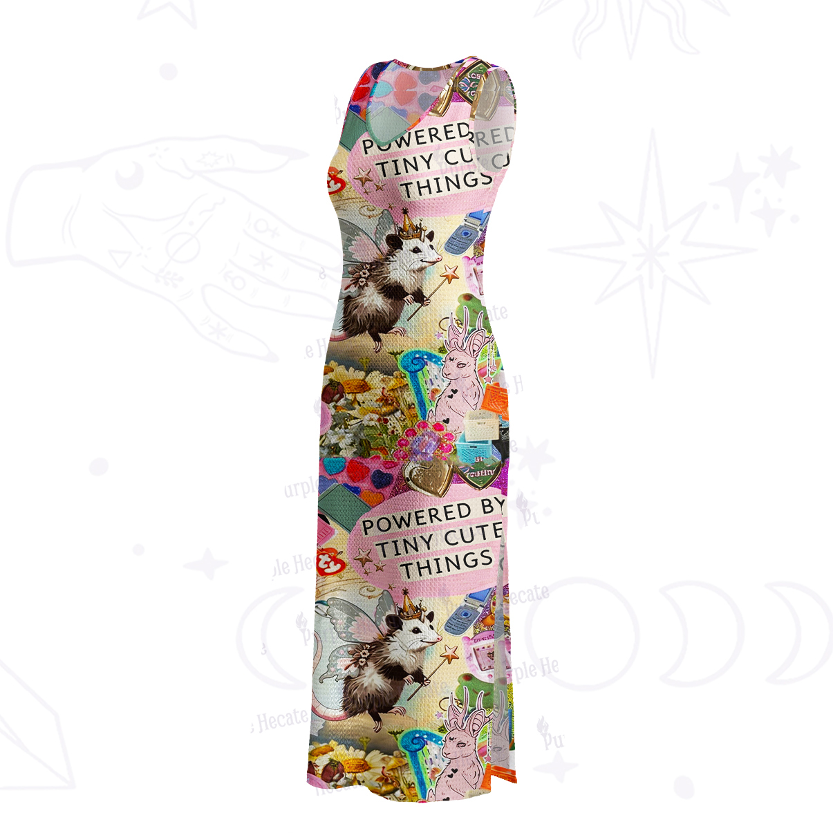Purplehecate The Opossum Queen's Hoard Crochet Knit Maxi Dress