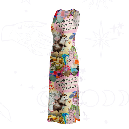 Purplehecate The Opossum Queen's Hoard Crochet Knit Maxi Dress