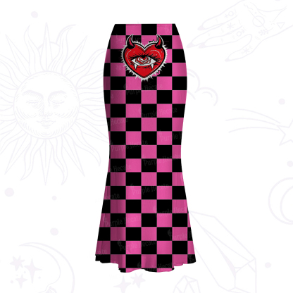 Purplehecate Heart of a Demon Mesh Mermaid Hem Skirt