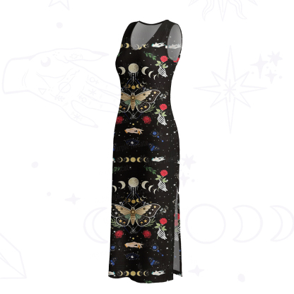 Purplehecate Moonlight Metamorphosis Crochet Knit Maxi Dress