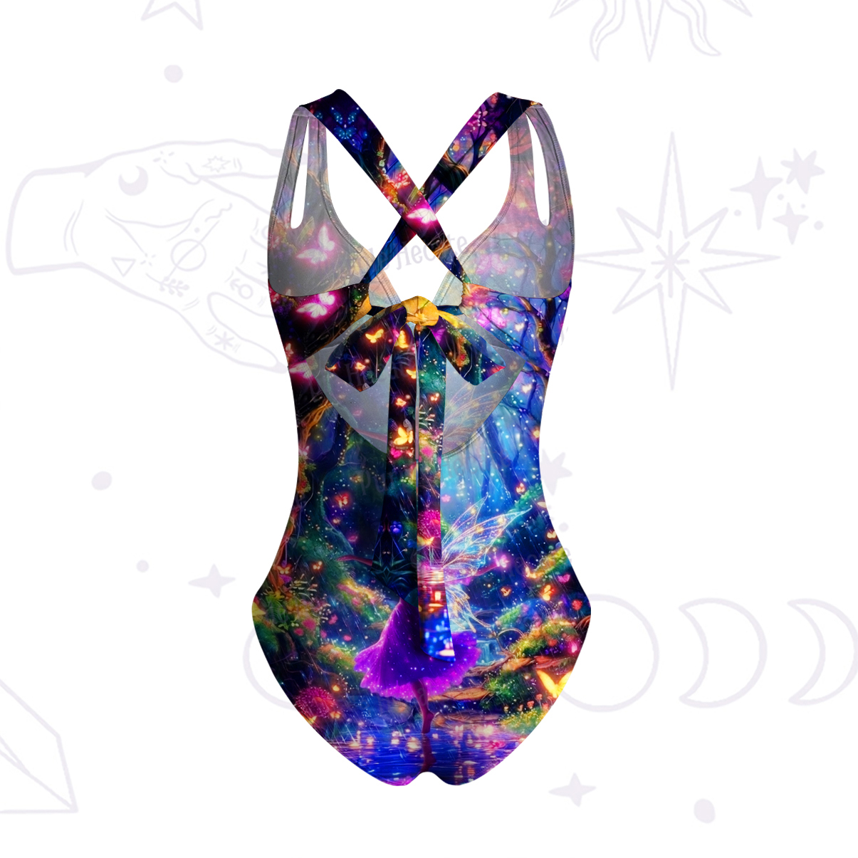 Purplehecate Enchanted Fairy Forest One-Piece Swimsuit