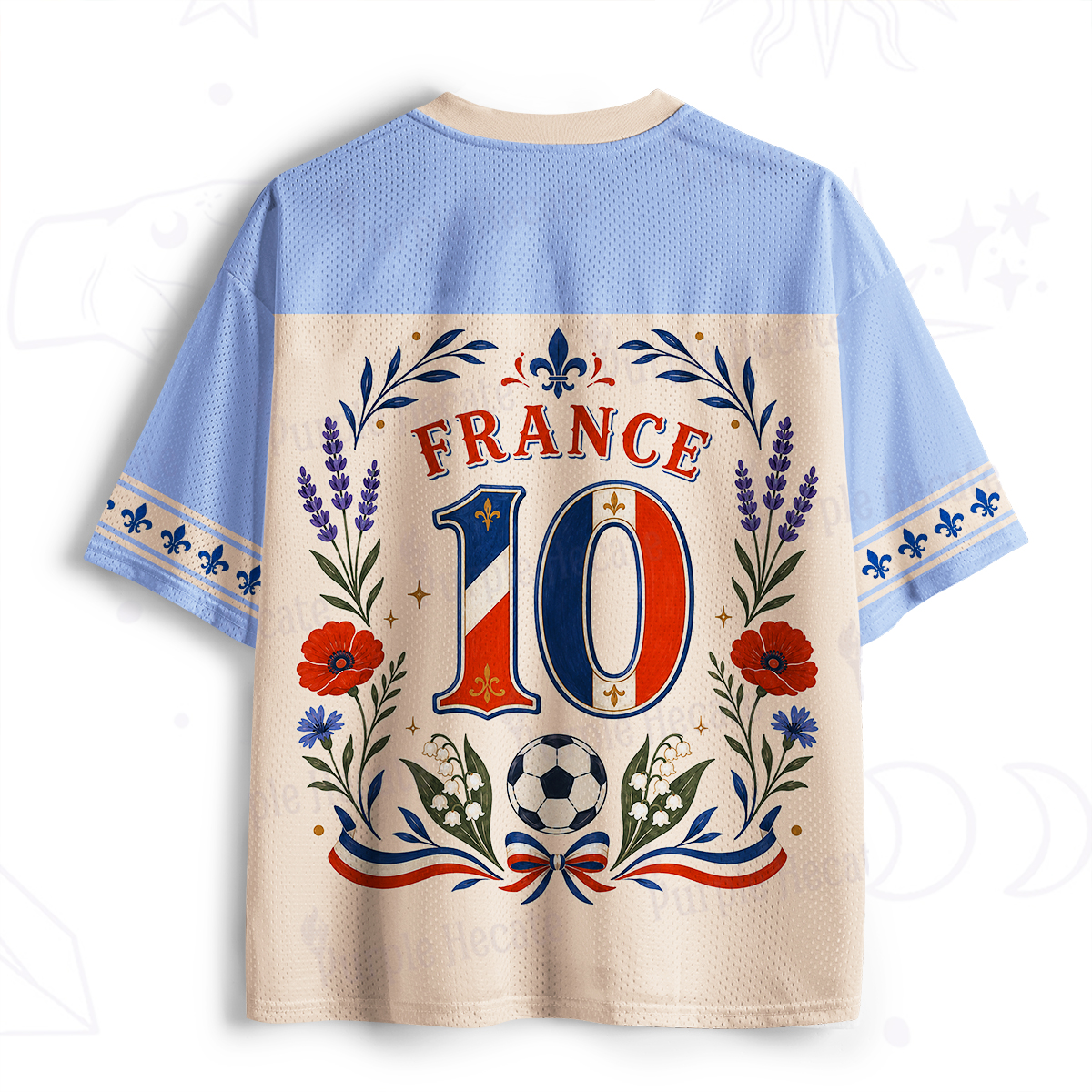 Purplehecate France Rooster Football Mesh Jersey