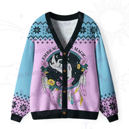 Purplehecate Embrace Your Magic Ugly Cardigan Sweaters
