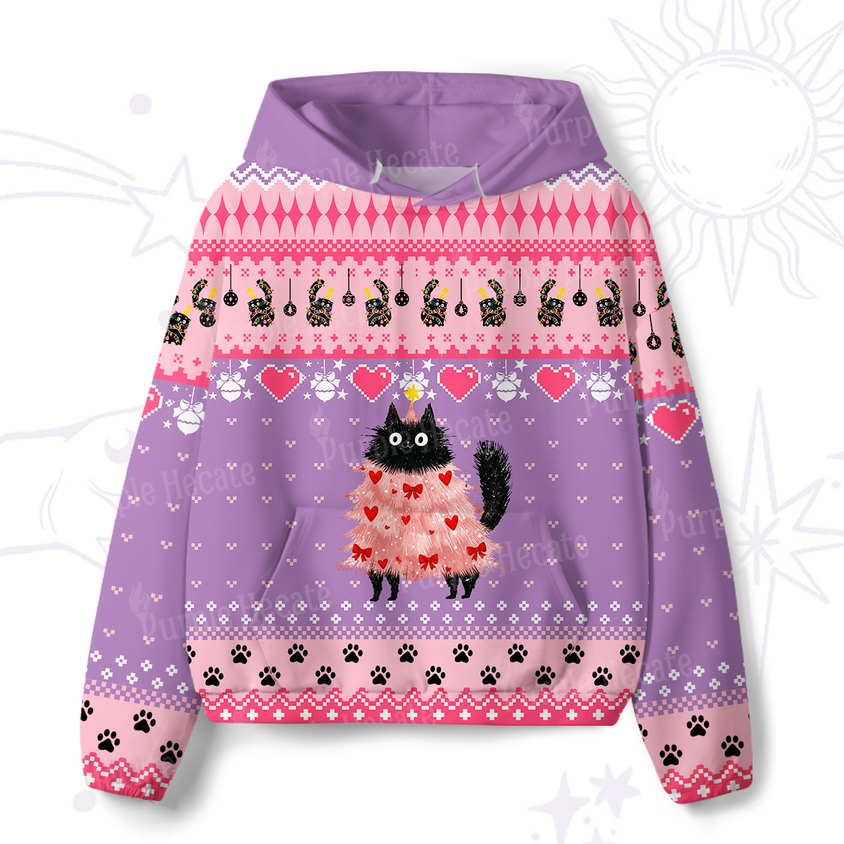 [Copy]urplehecate Astrological Secrets All-Over Print Hoodie