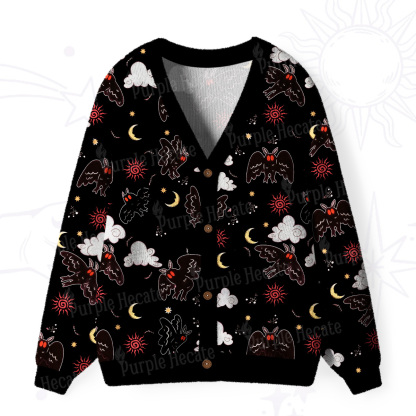 Purplehecate Cryptid Mothman Ugly Cardigan Sweaters