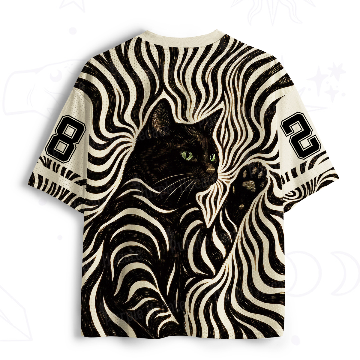 Purplehecate Psychedelic Cat Mesh Jersey