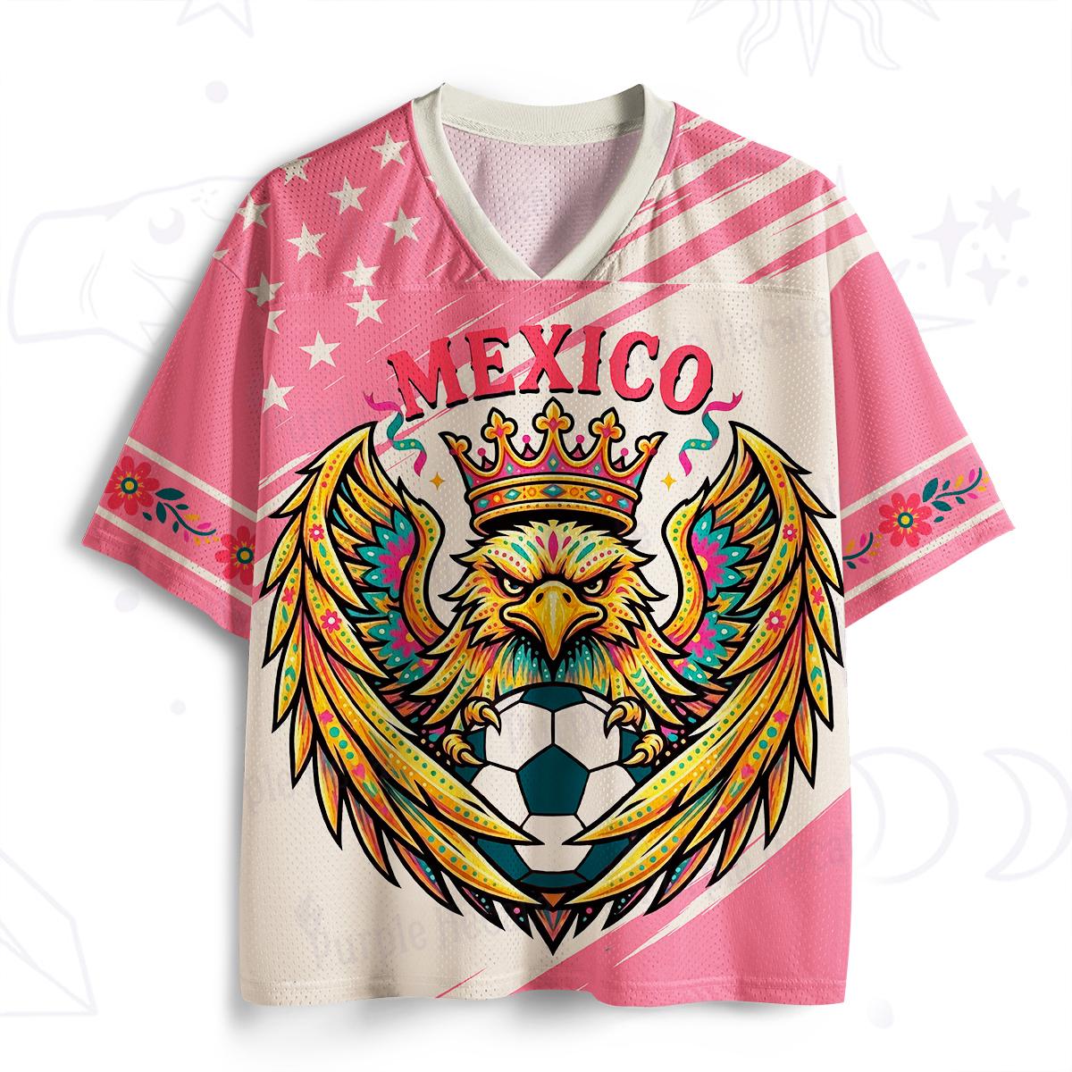 Purplehecate Mexico Eagle Soccer  Mesh Jersey