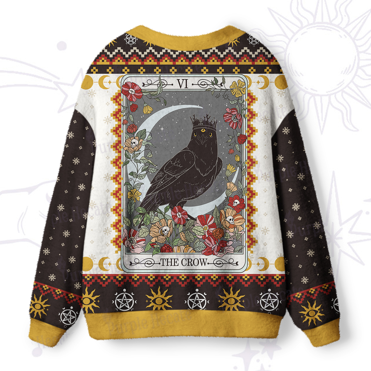 Purplehecate The Crow Tarot Ugly Cardigan Sweaters