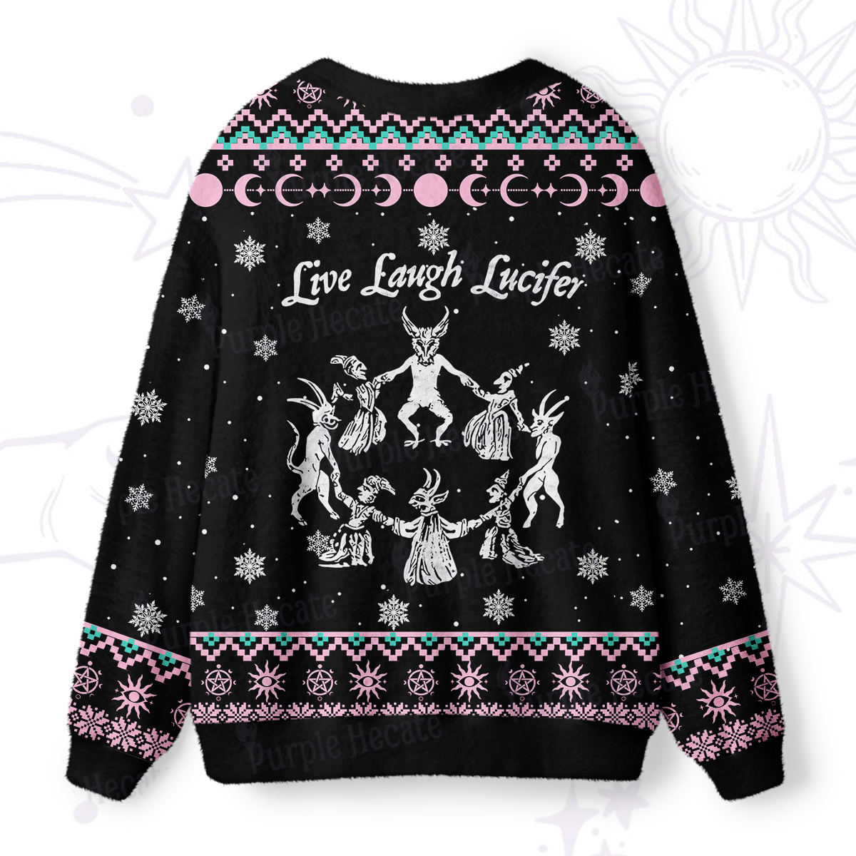 Purplehecate Live Laugh Lucifer Ugly Cardigan Sweaters