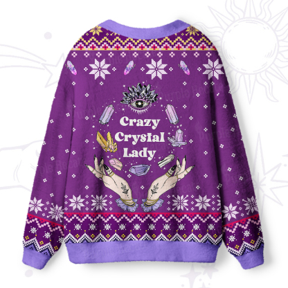 Purplehecate Crazy Crystal Lady Ugly Cardigan Sweaters