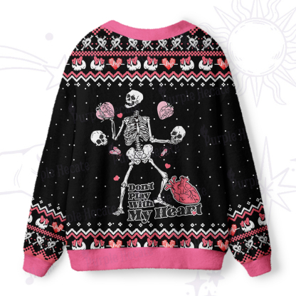 Purplehecate Don't Play With My Heart Ugly Cardigan Sweaters