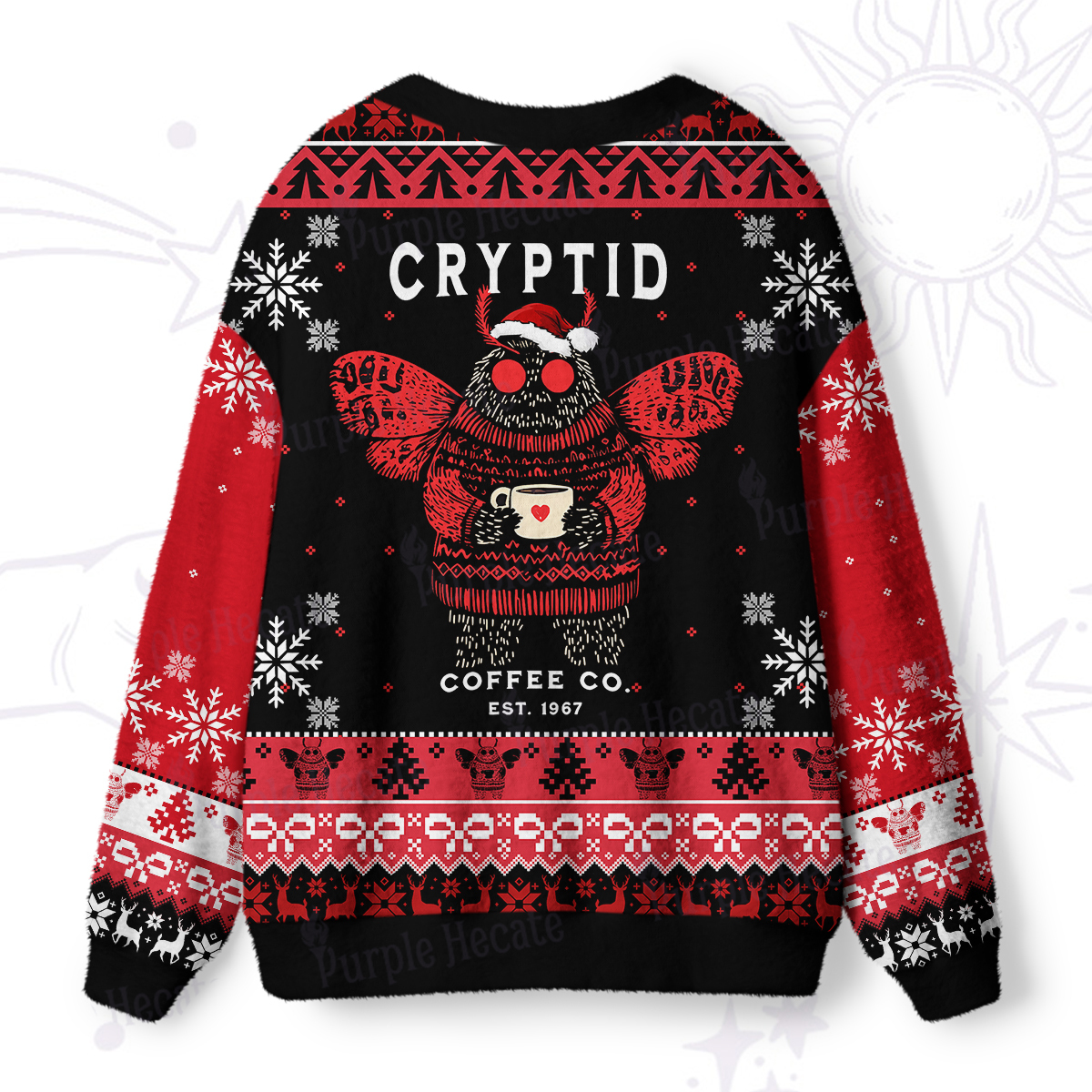 Purplehecate Holiday Monster Mug Ugly Cardigan Sweaters