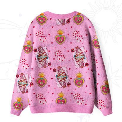 Purplehecate Queen of Hearts Ugly Cardigan Sweaters
