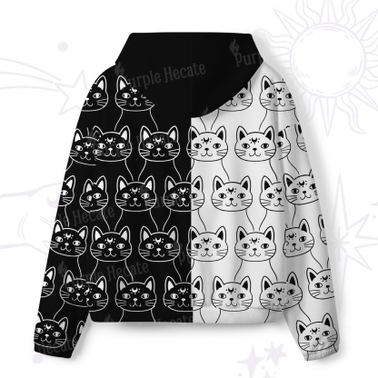 Purplehecate Sketchy Cat All-Over Print Hoodie