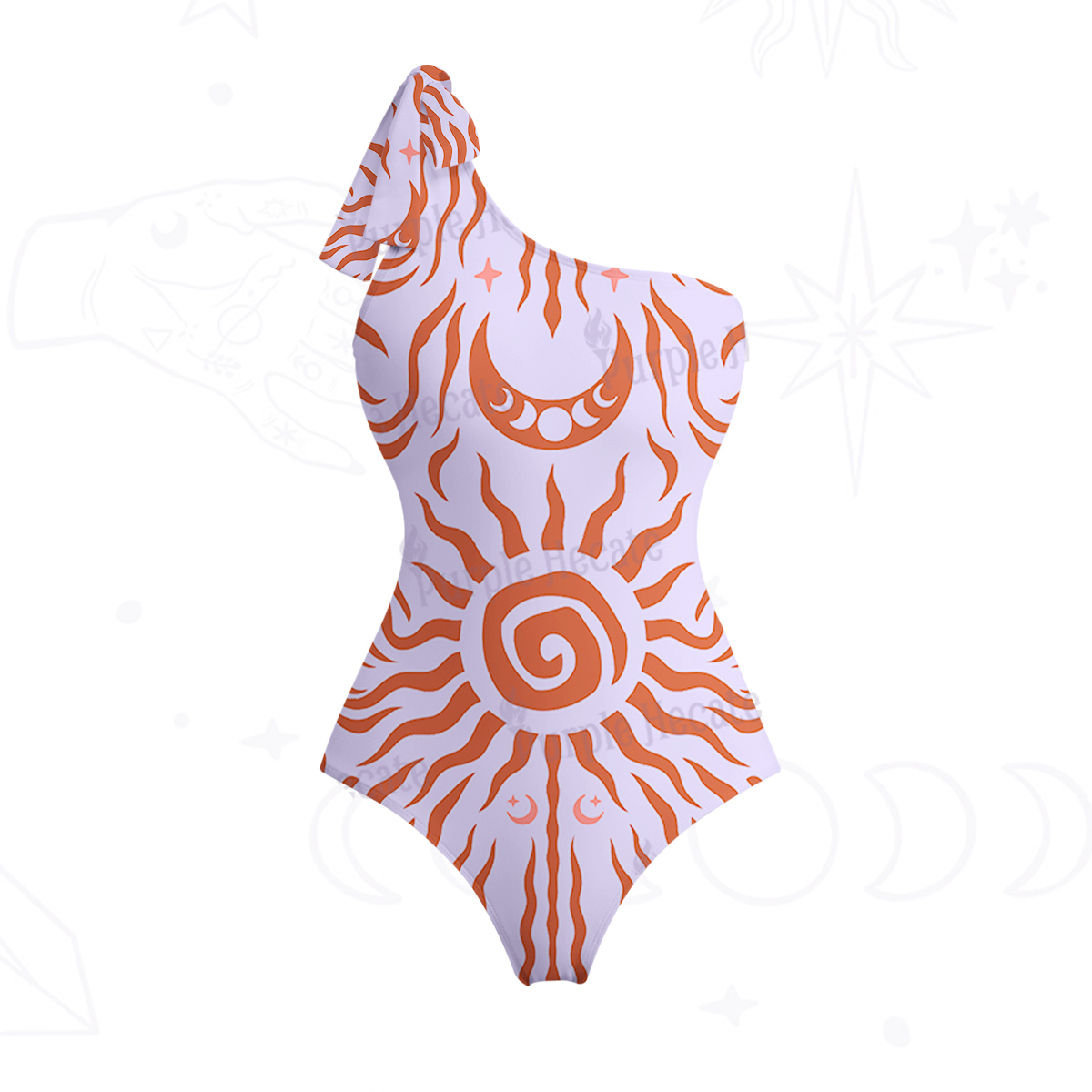 Purplehecate Solar Ritual One-Shoulder One-Piece Swimsuit