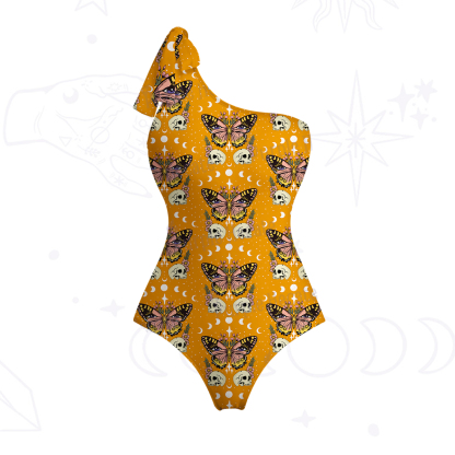 Purplehecate The Endings Won't End You One-Shoulder One-Piece Swimsuit