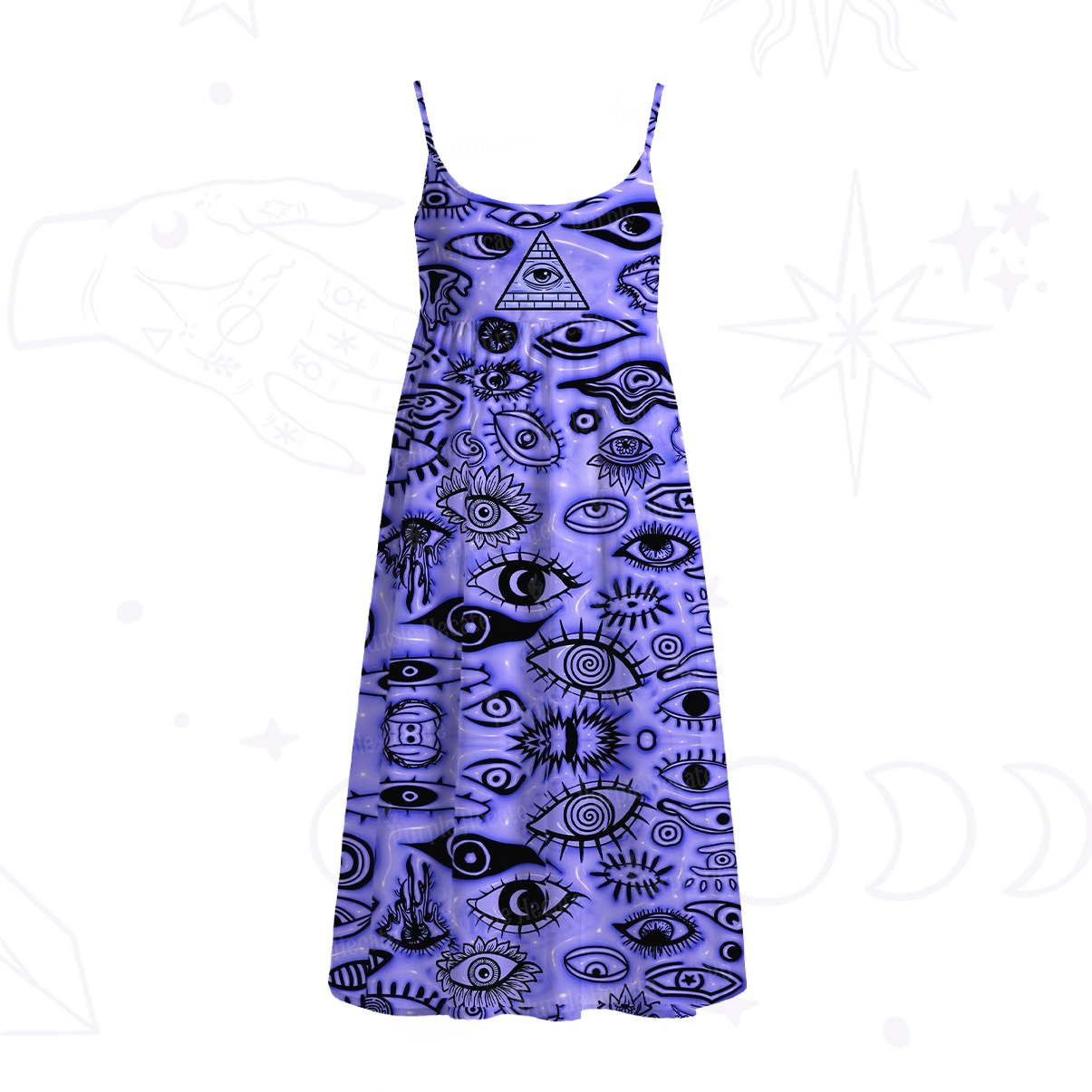[Copy]Purplehecate Mystic Mermaid Lagoon Spaghetti Strap Midi Dress