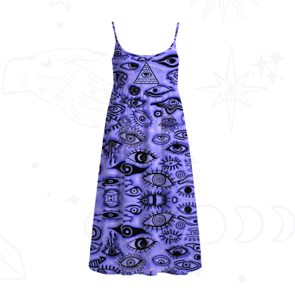 [Copy]Purplehecate Mystic Mermaid Lagoon Spaghetti Strap Midi Dress