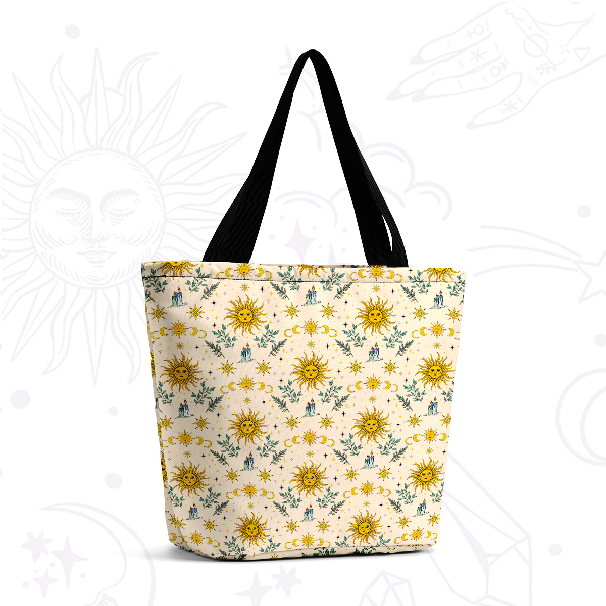 Purplehecate Magic Sun Tote Shopping Bag