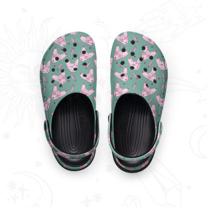 Purplehecate Mystical Sphynx Cat Rubber Clogs