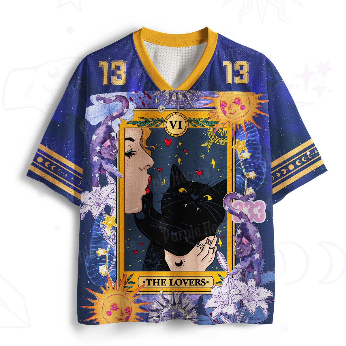 Purplehecate The Lovers Cat Tarot Mesh Jersey