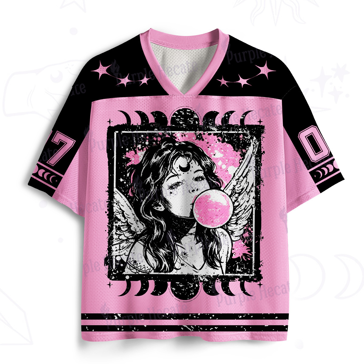 Purplehecate Grunge Angel with Bubblegum Mesh Jersey