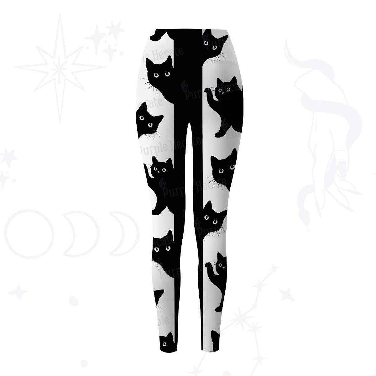 Purplehecate Peekaboo Cats Yoga Pants