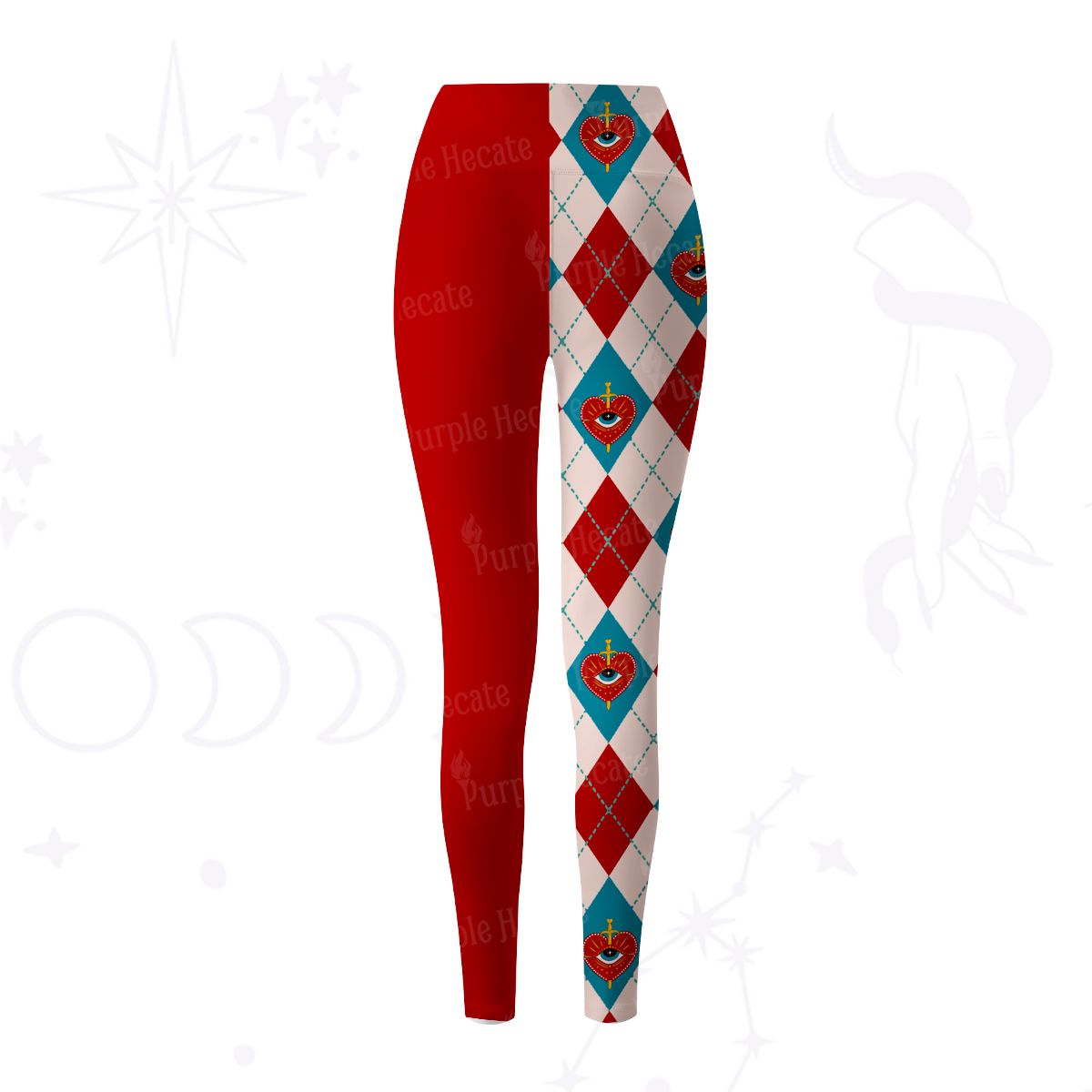 Purplehecate Queen of Hearts Yoga Pants