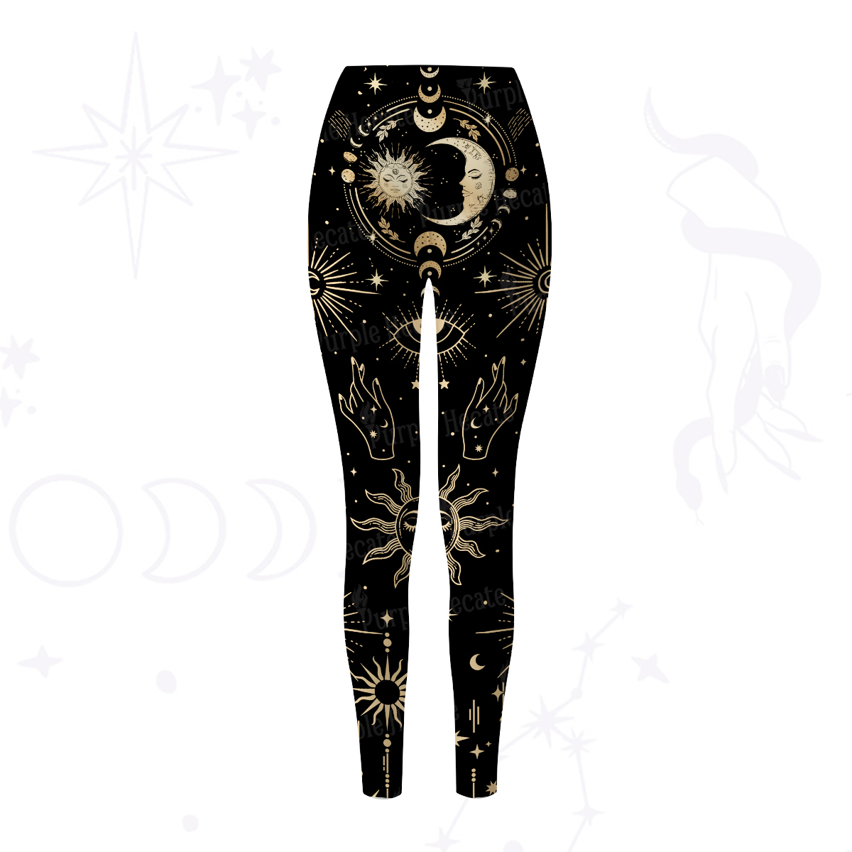 Purplehecate Celestial Sun and Moon Yoga Pants