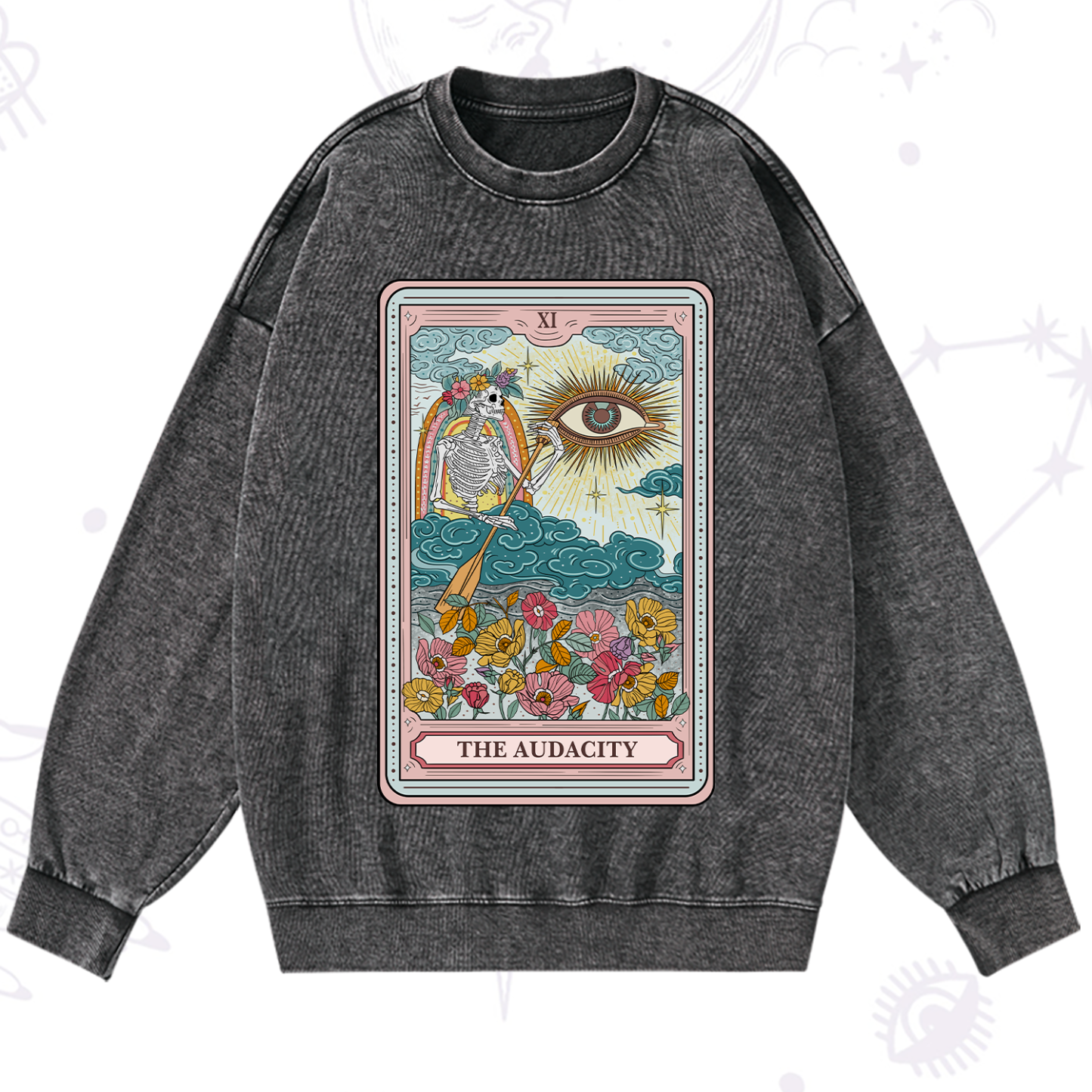 Magic Purplehecate The Audacity Tarot Washed Sweatshirt