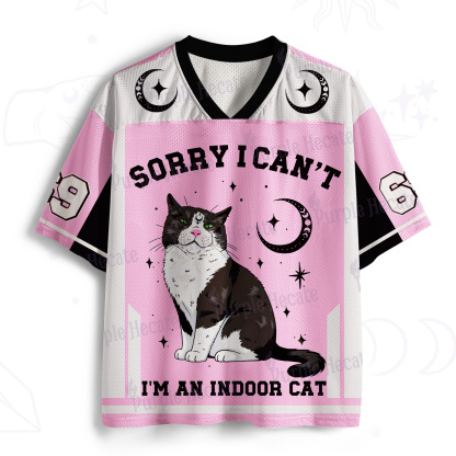 Purplehecate Sorry I Can't Go I'm an Indoor Cat Mesh Jersey