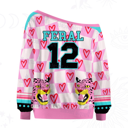 Purplehecate Feral Leopard Off The Shoulder Graphic Jersey