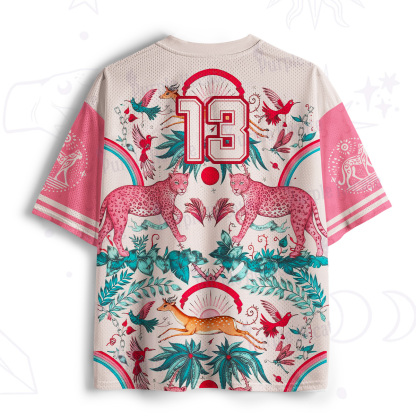 Purplehecate Enchanted Forest Pink Leopard Mesh Jersey