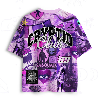 Purplehecate Cryptid Warning Collage Mesh Jersey