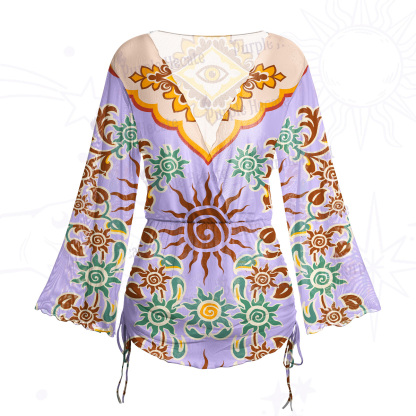 Purplehecate Solar Whispers Witch Mesh Cover Up Dress