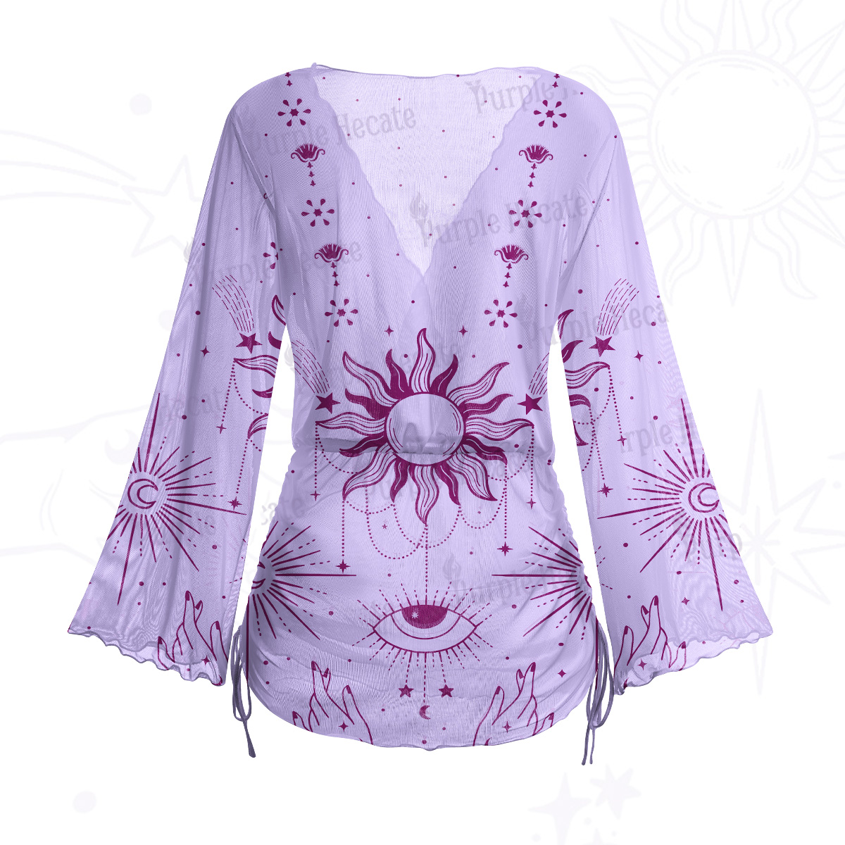 Purplehecate Solar Oracle Mesh Cover Up Dress