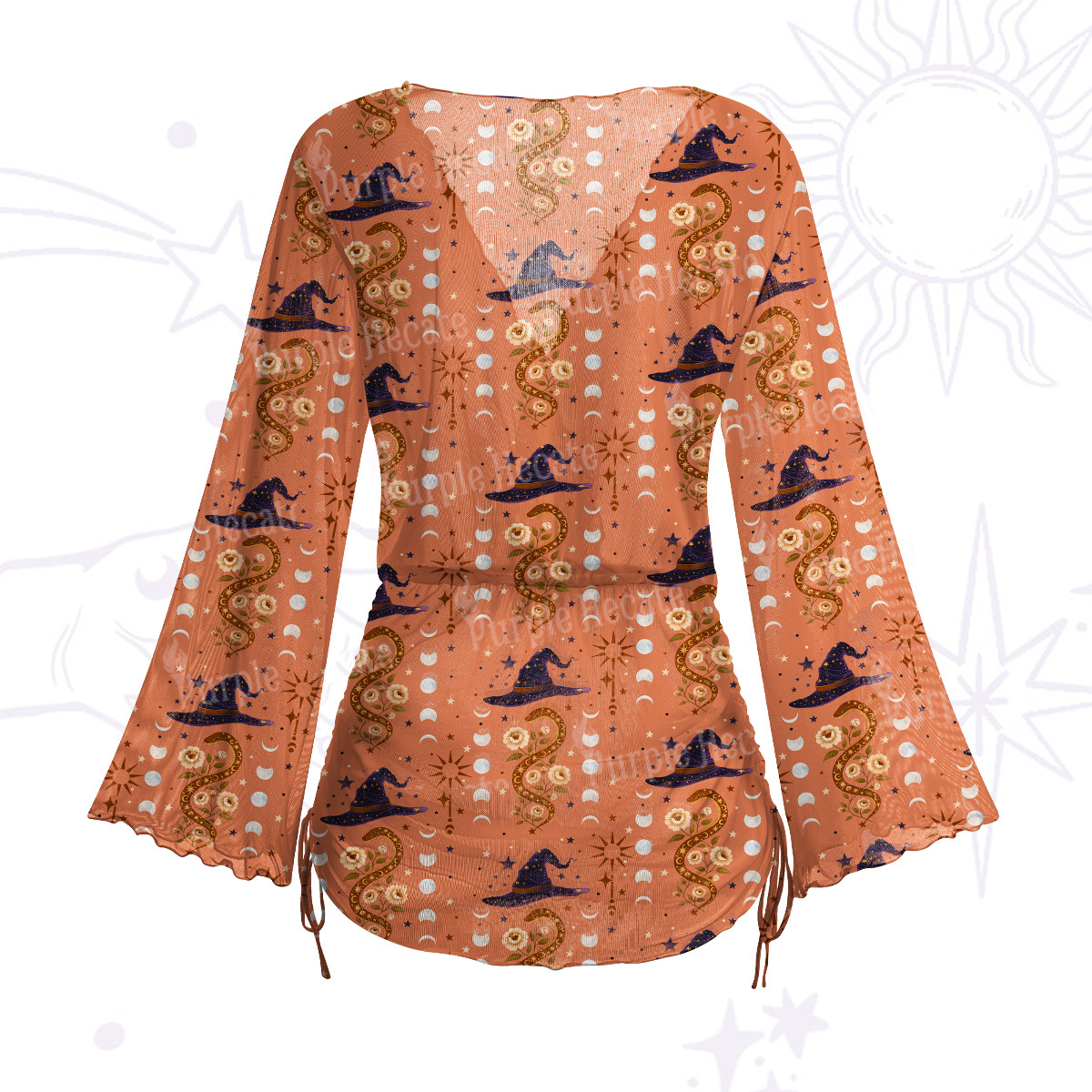 Purplehecate Witch's Enchantment Mesh Cover Up Dress