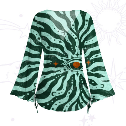 Purplehecate Green Vision Illusion Mesh Cover Up Dress