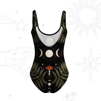 Purplehecate Moonlit Mushroom Gown Tank One Piece Swimsuit