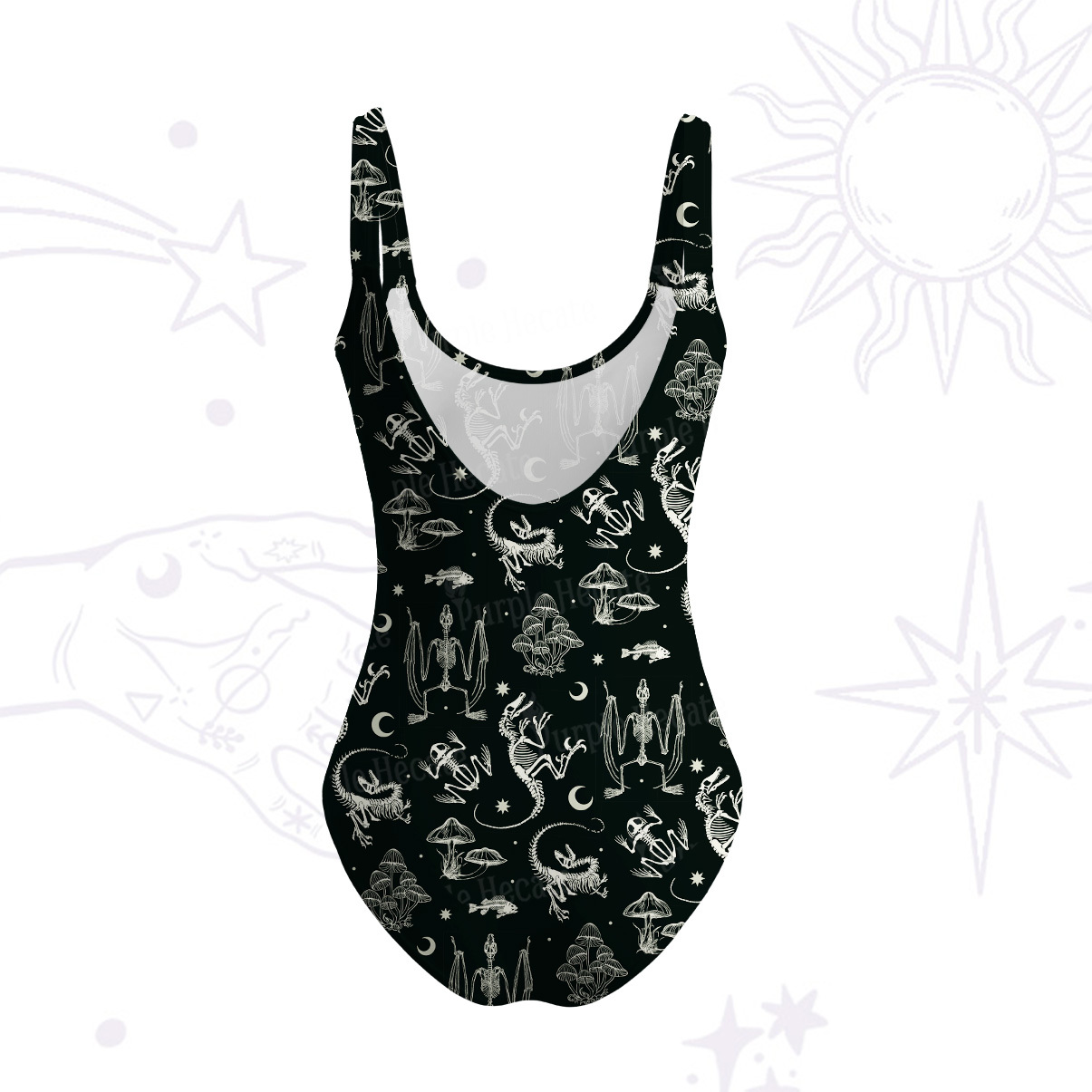Purplehecate Prehistoric Fantasy Tank One Piece Swimsuit
