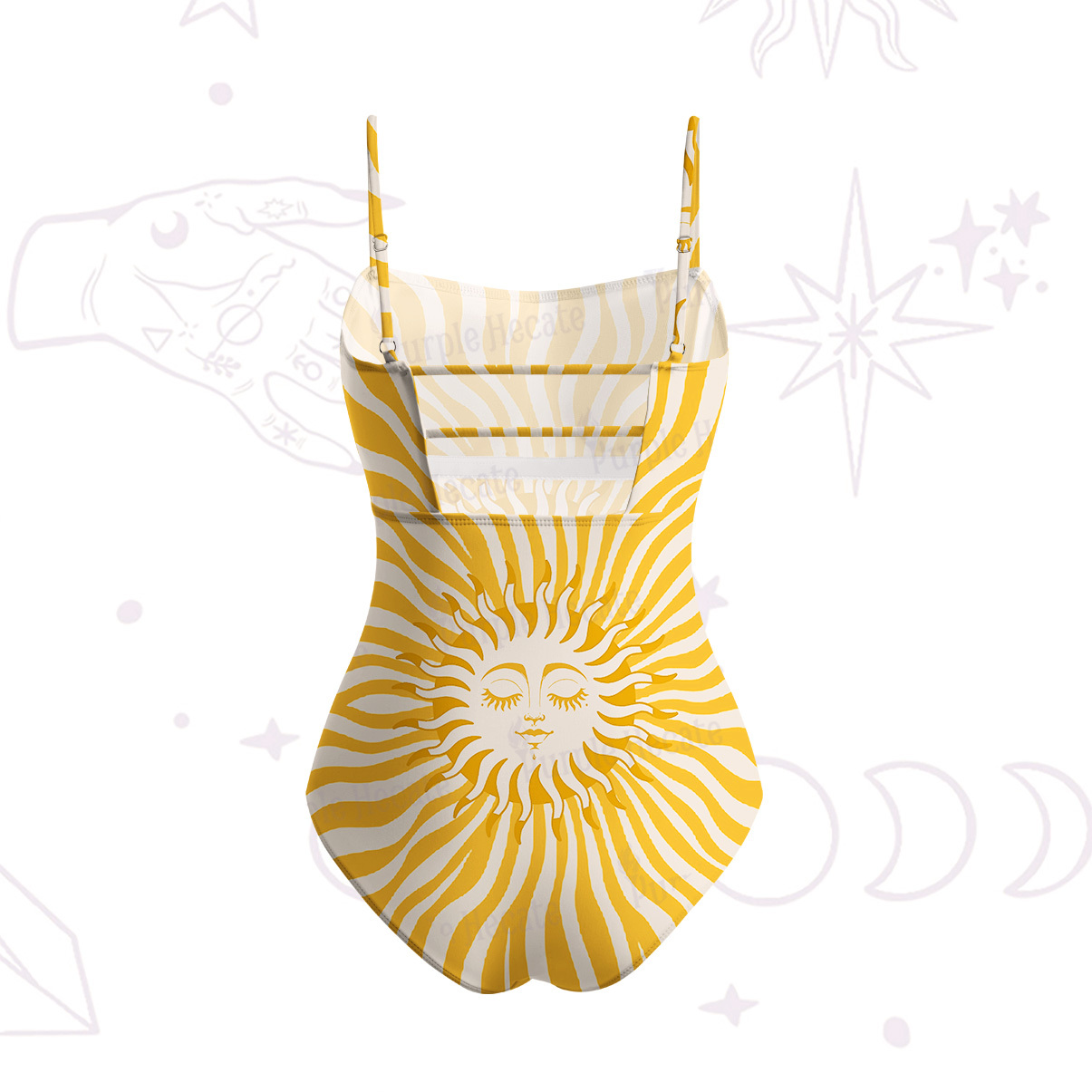 Purplehecate Radiance of the Sun Slim-Strap Swimsuit
