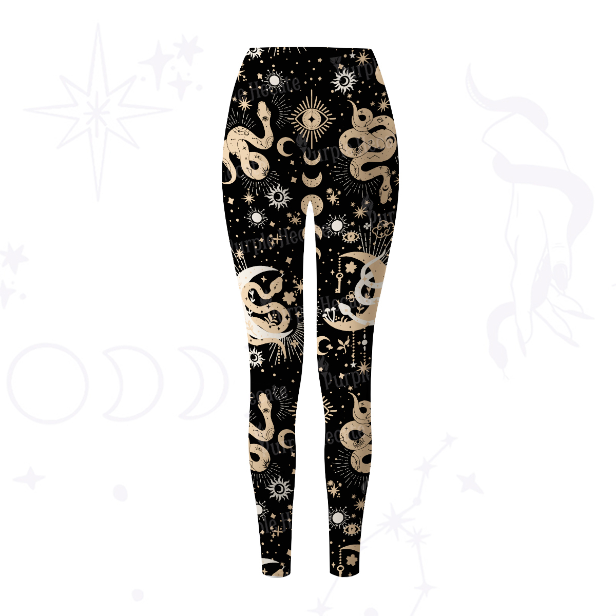 Purplehecate Divine Serpent Under the Moon Yoga Pants