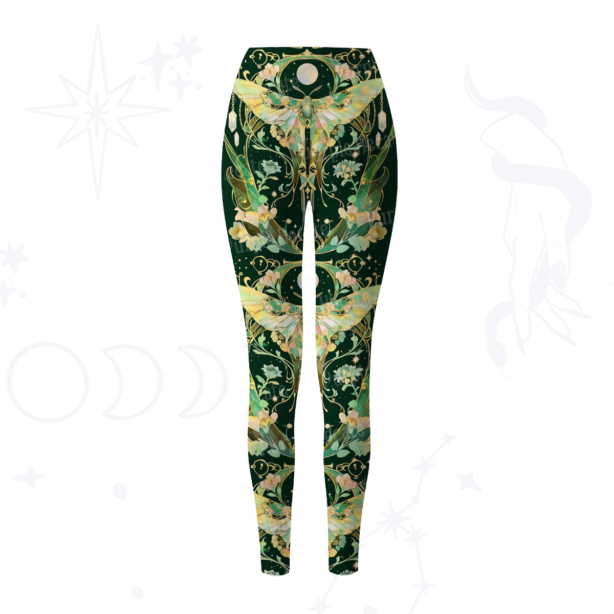 Purplehecate Moon Moth Rave Yoga Pants