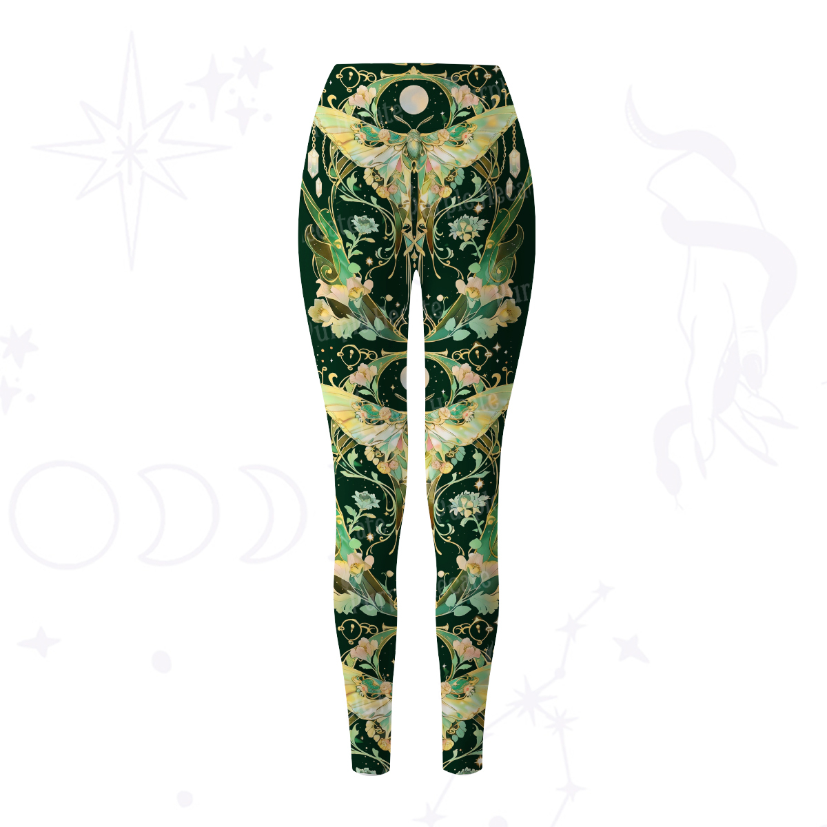 Purplehecate Moon Moth Rave Yoga Pants